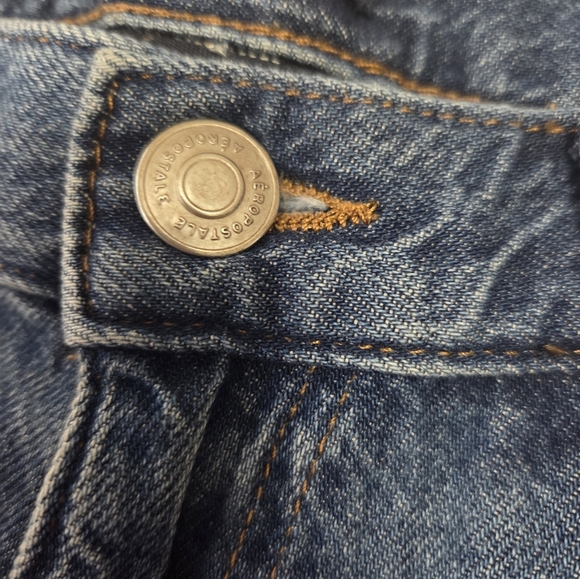 Aeropostale Vintage High Rise Shorty Womens Blue Jean Shorts EUC Size 6 - Picture 4 of 8
